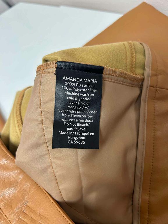 AMANDA MARIA FAUX LEATHER PANT SIZE: S