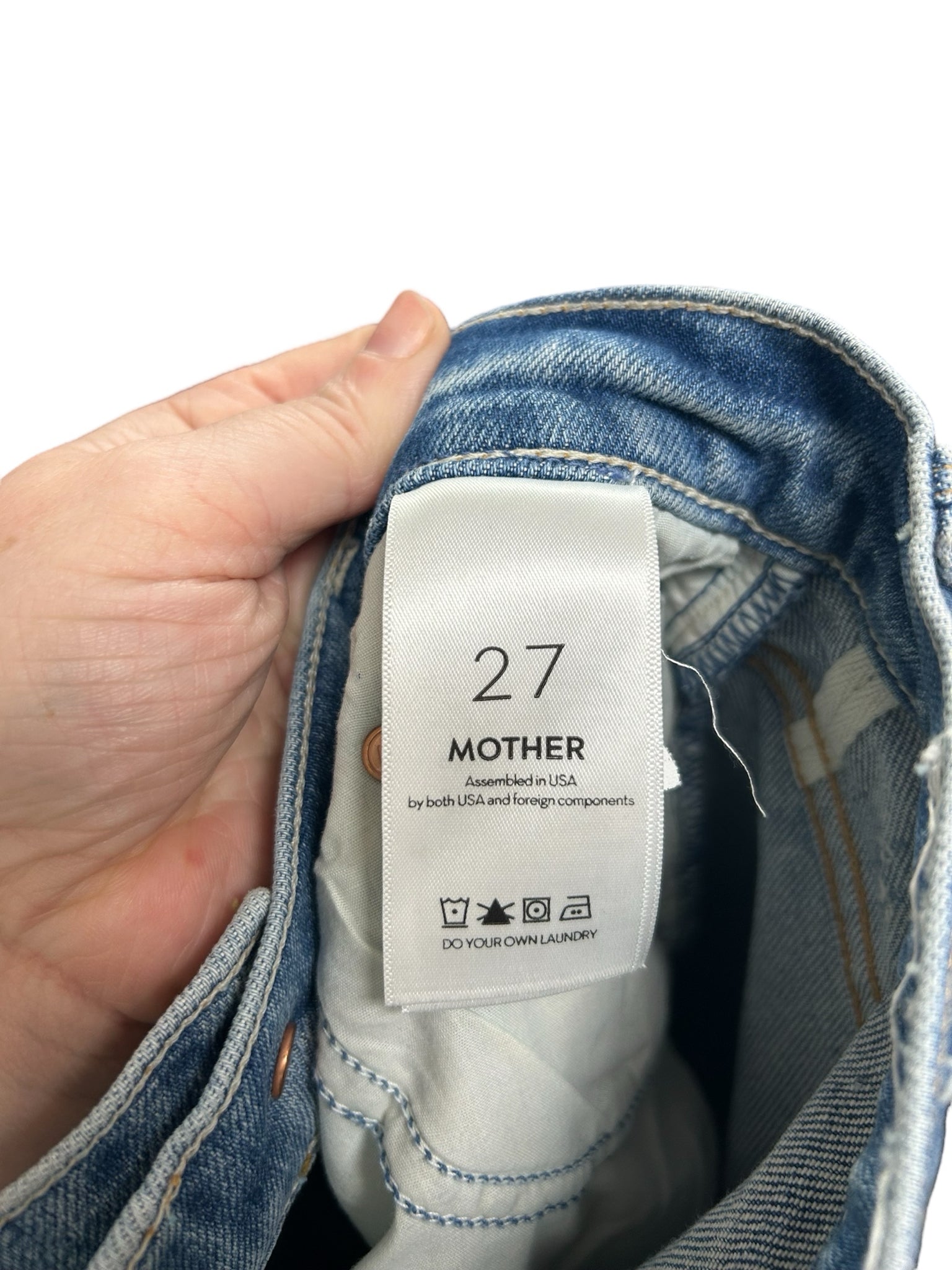 MOTHER HIGH WAISTED RIDER SKIMP IN THE CONFESSION JEANS SIZE 27