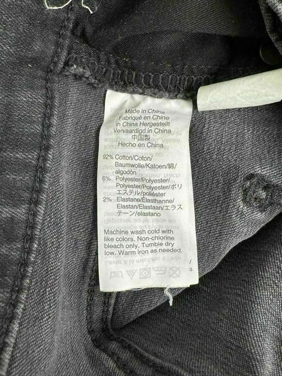 MADEWELL CALI DENIM BOOT CHEWED HEM EDITION IN BERKELEY BLACK SIZE 25