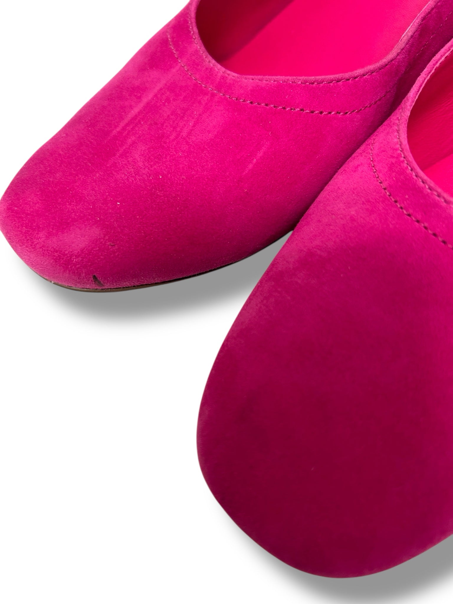 EVERLANE PUMP THE DAY HEEL IN RED CURRENT SUEDE SIZE 11