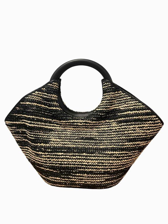 HEREU CABASSA RAFFIA BI-COLOR TOTE