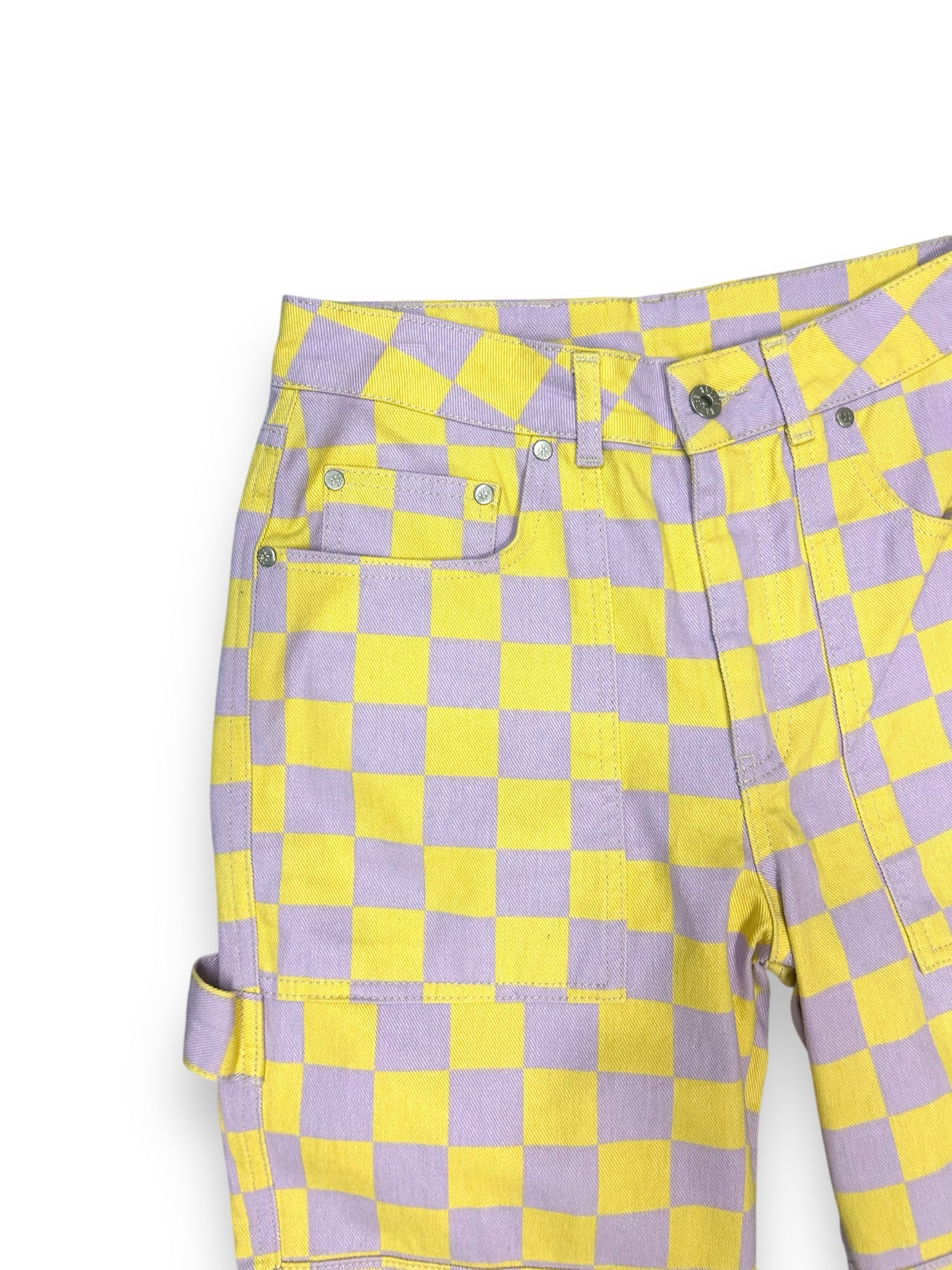 NWT URBAN OUTFITTERS RAGGED PRIEST CHECKERED STRAIGHT LEG PANTS SIZE 28