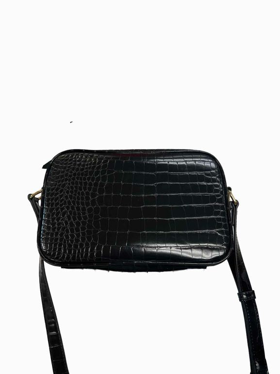 MOSCHINO FAUX LEATHER CROC CROSSBODY