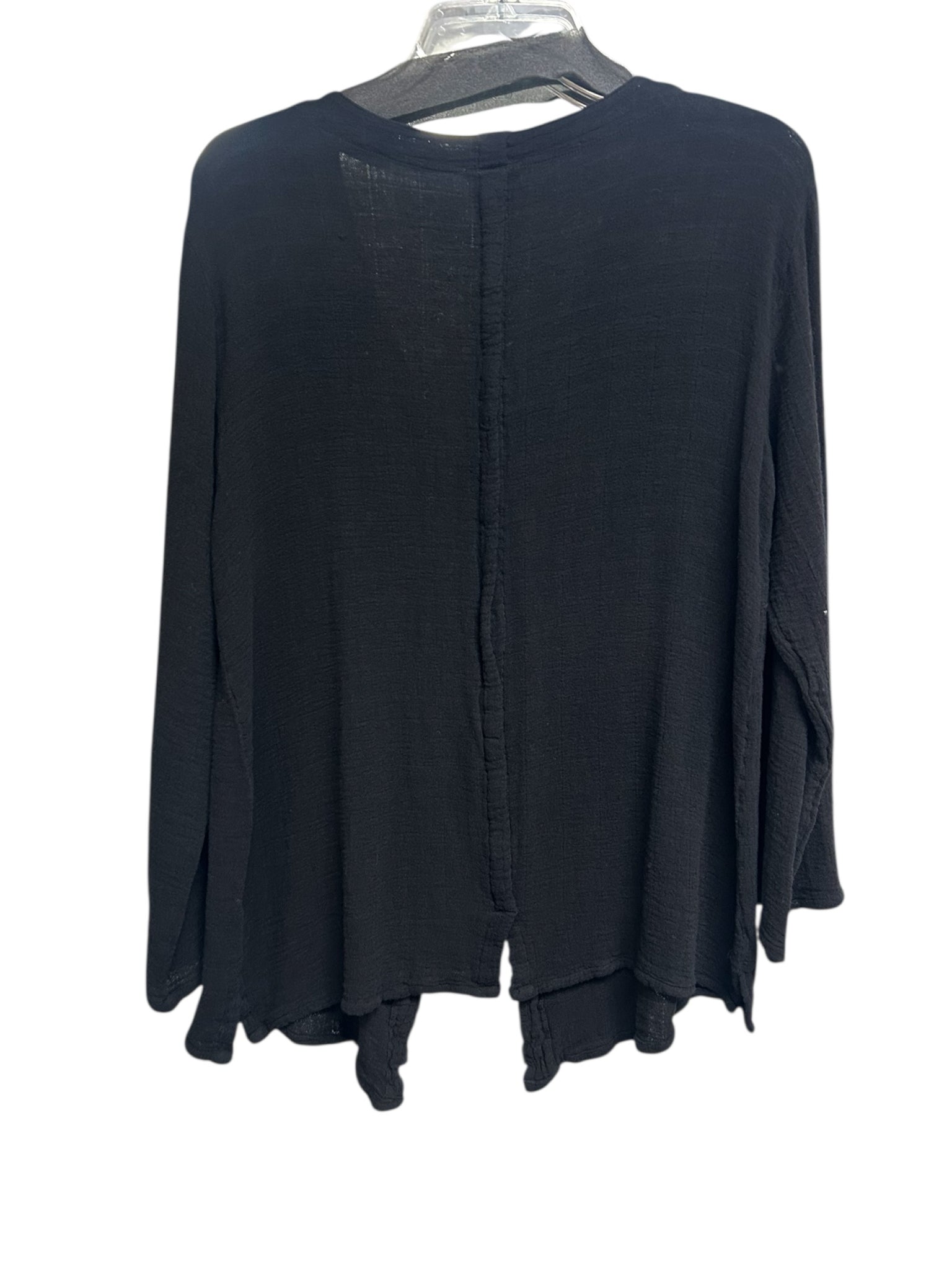 OH MY GAUZE TWO PIECE BLACK COTTON BLOUSE AND PANTS SIZE SMALL