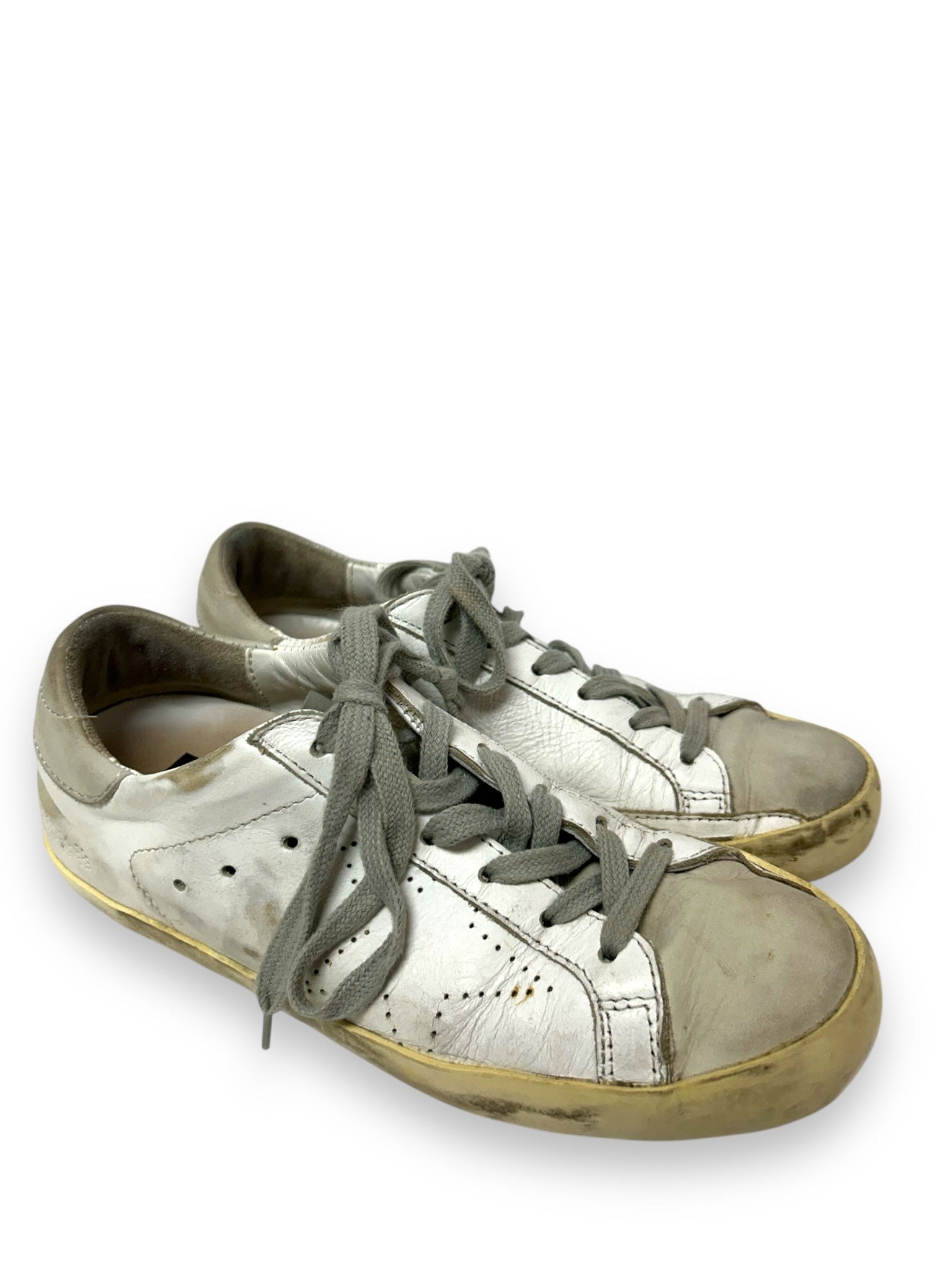 GOLDEN GOOSE SUPERSTAR SNEAKERS DISTRESSED WHITE SIZE 36 US 6