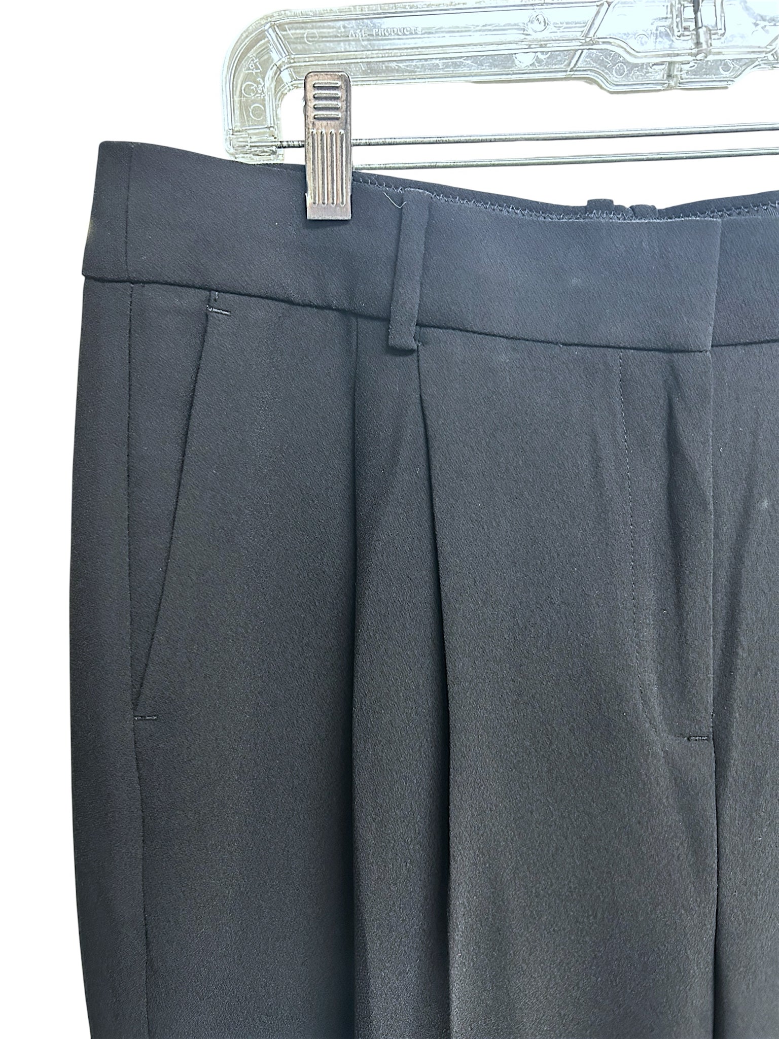 JCREW ESSENTIAL WIDE LEG CITY CREPE TROUSER BLACK SIZE 12