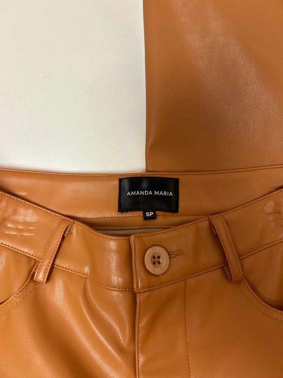 AMANDA MARIA FAUX LEATHER PANT SIZE: S
