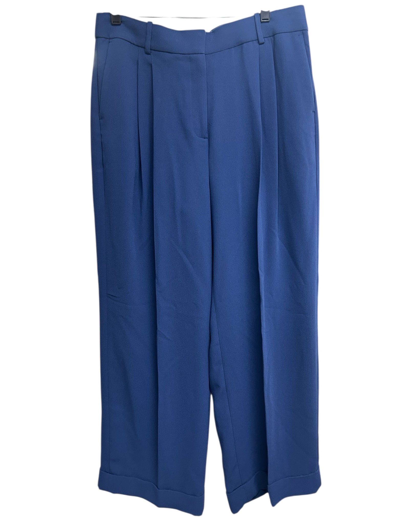 JCREW ESSENTIAL WIDE LEG CITY CREPE TROUSER -MEDITERRANEAN NAVY SIZE 12