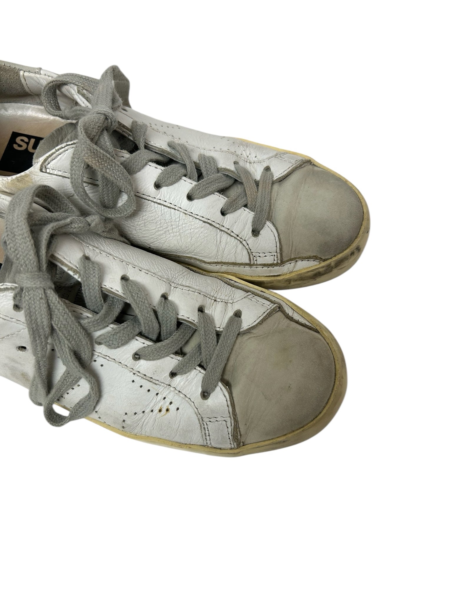 GOLDEN GOOSE SUPERSTAR SNEAKERS DISTRESSED WHITE SIZE 36 US 6