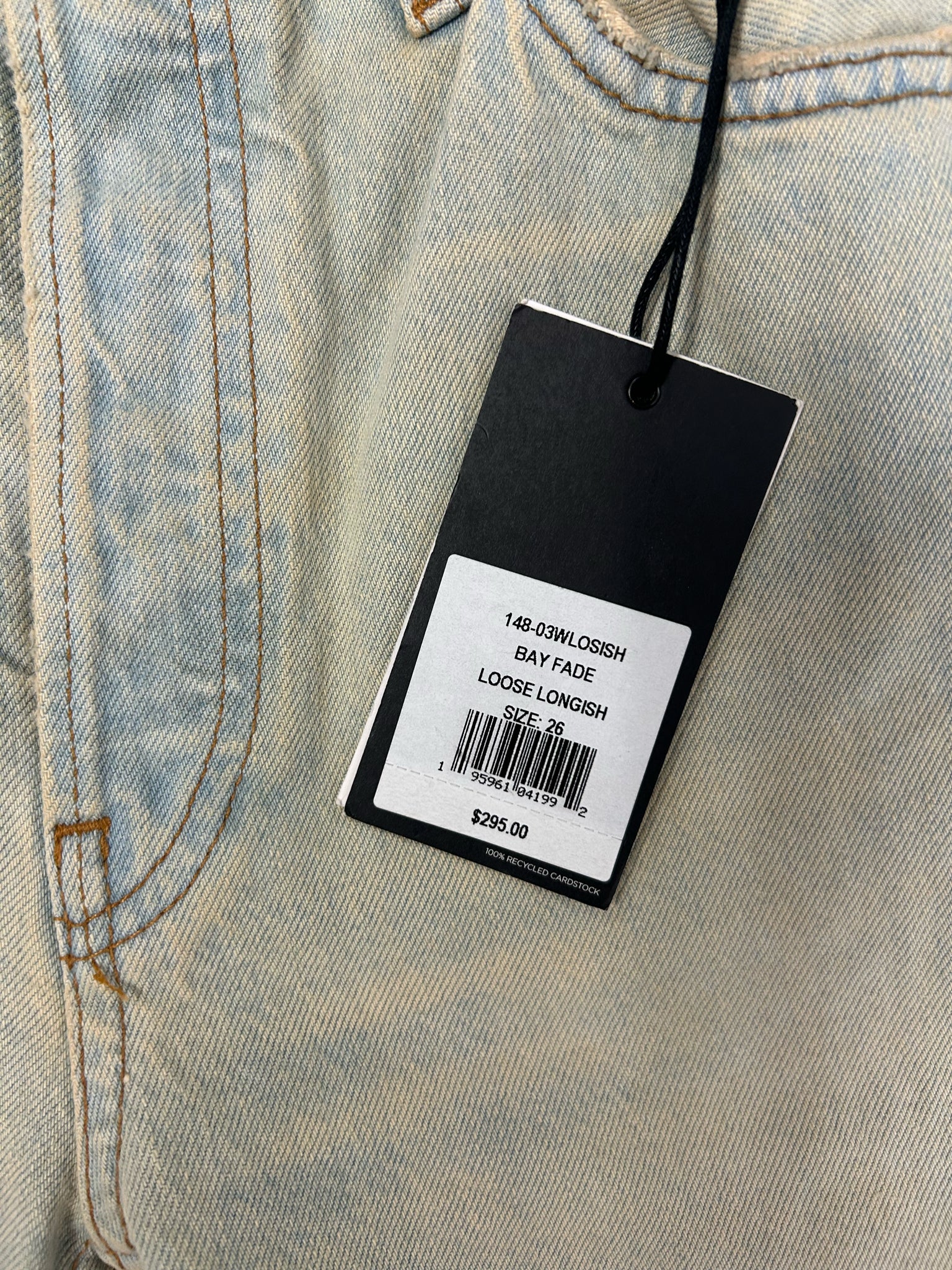 NEW RE/DONE 90'S HIGH RISE LOOSE NATSONDISTRE JEAN SIZE 25