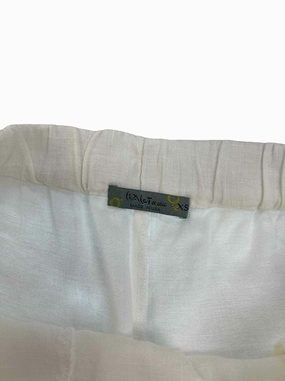CHALET ET CECI LAGENLOOK LINEN WIDE LEG CROP ANKLE  SIZE: XS