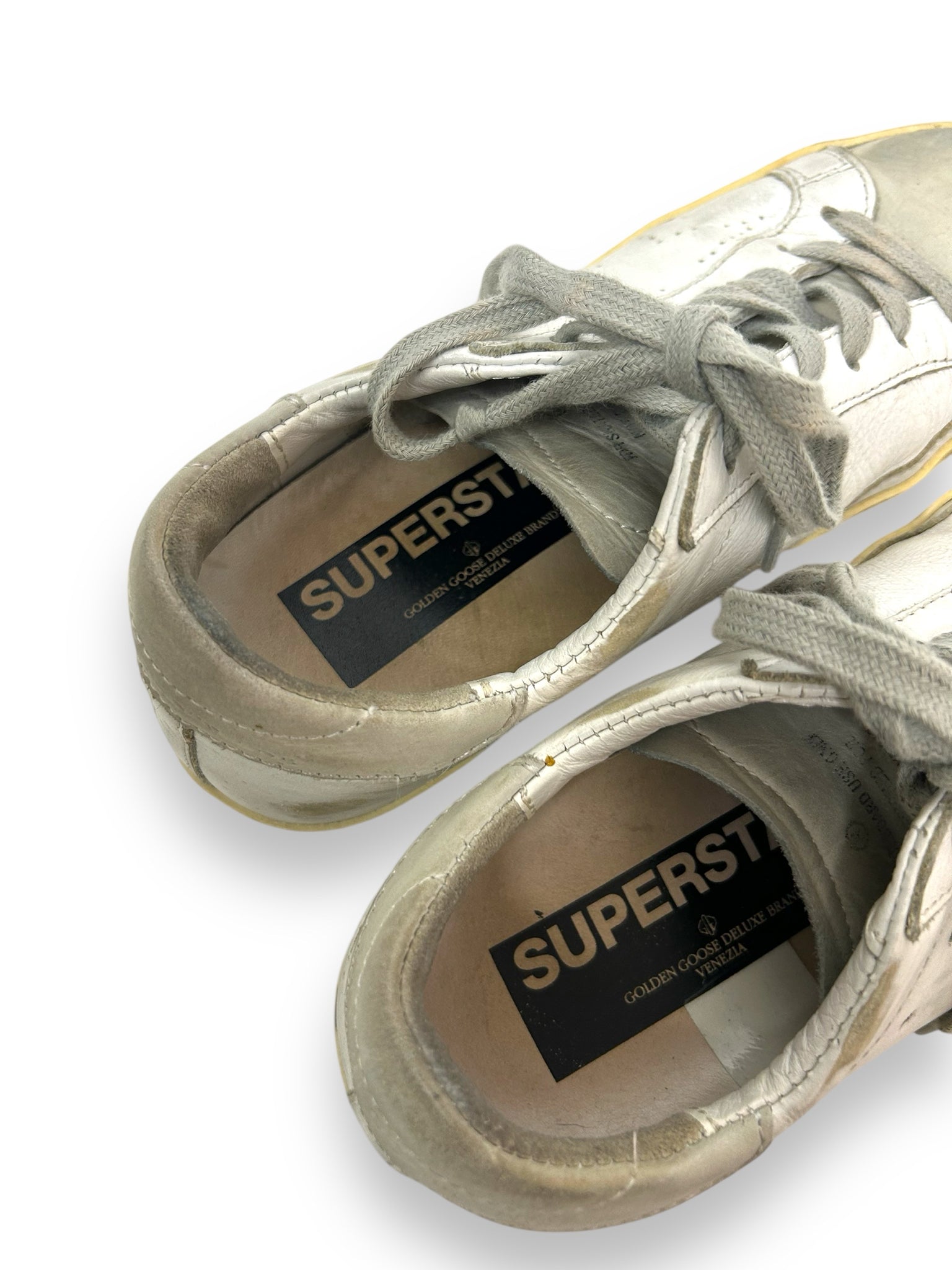 GOLDEN GOOSE SUPERSTAR SNEAKERS DISTRESSED WHITE SIZE 36 US 6