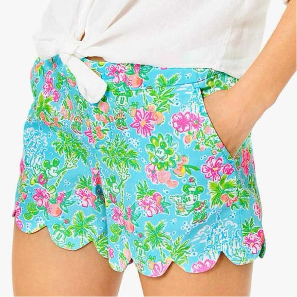 LILLY PULITZER LILLY LOVES DISNEY MICKEY MINNIE BUTTERCUP SCALLOP SIZE: 8