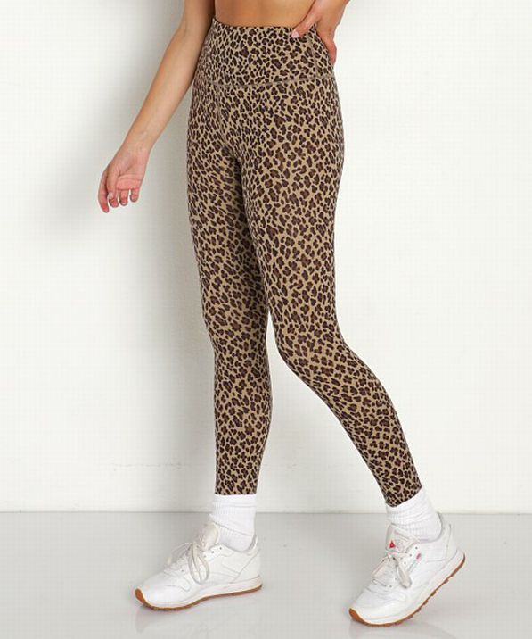 VARLEY CENTURY 2.0 BROWN LEGGINGS COFFEE CHEETAH SIZE M– WEARHOUSE  CONSIGNMENT