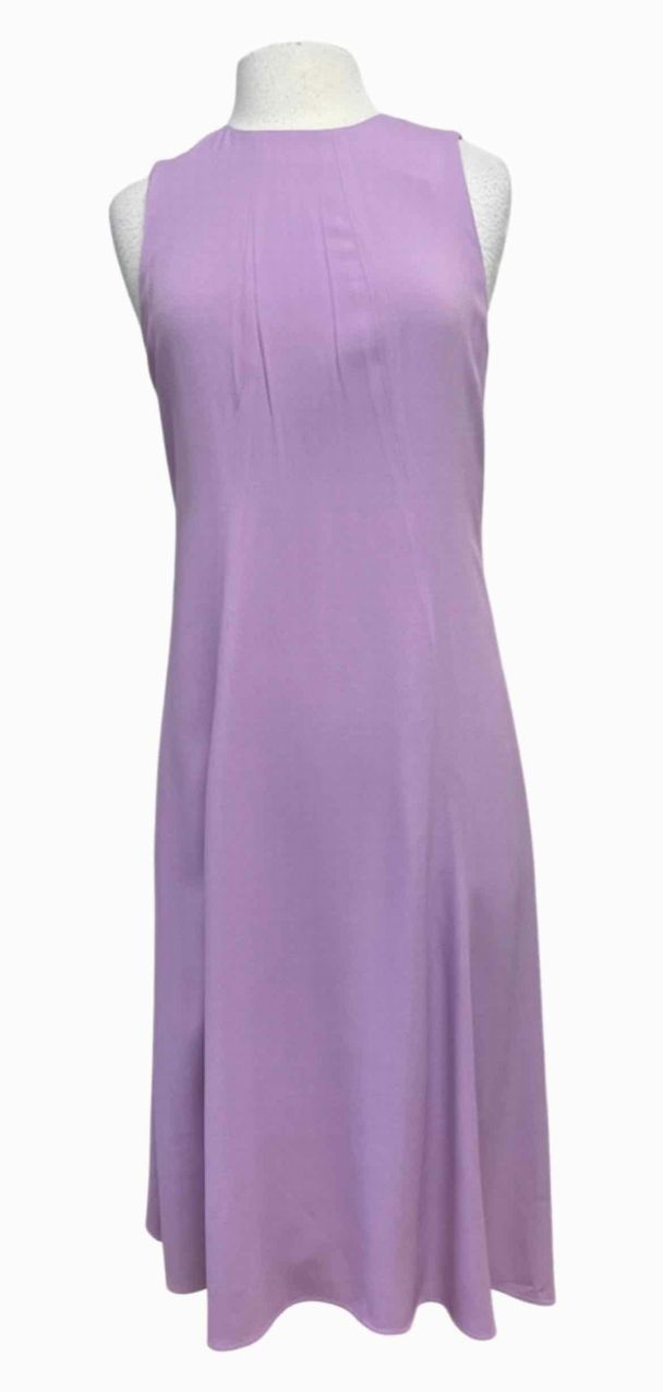 LEWIT NWT! STRETCH SILK LINED PURPLE MIDI DRESS SIZE 8
