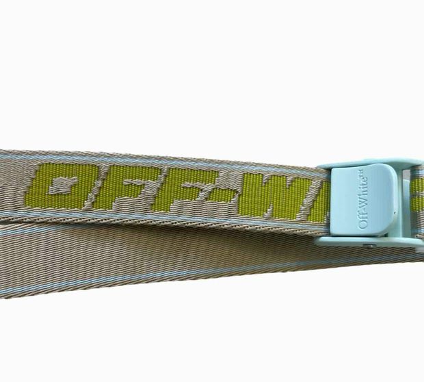 OFF WHITE MINI 2.5 INDUSTRIAL BELT LIME GREEN OS