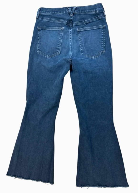 VERONICA BEARD SHERIDAN EXAGGERATED FLARE PATCH POCKET HIGH RISE JEANS IN DARK INK SIZE 27