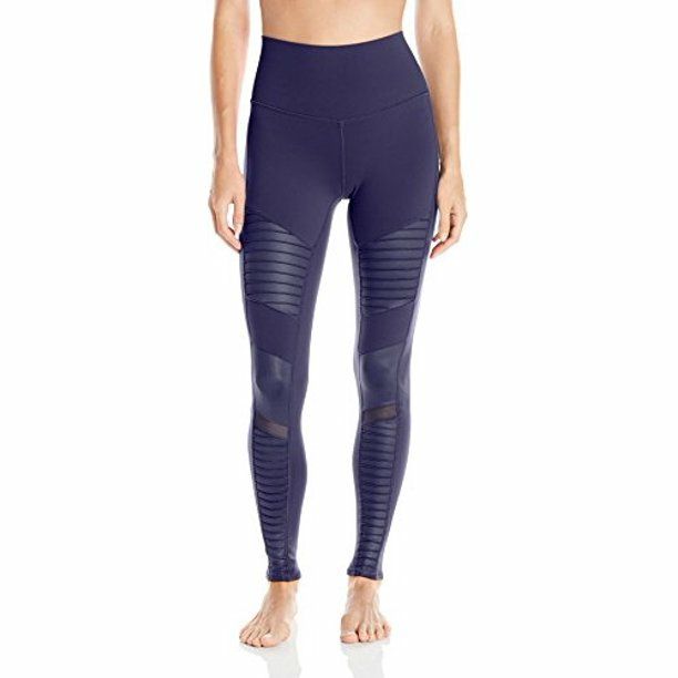 ALO HIGH WAISTED MOTO NAVY LEGGING SIZE M– WEARHOUSE CONSIGNMENT