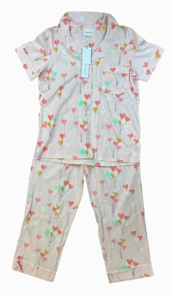 BED HEAD NEW! FLOATING HEARTS PINK PAJAMA SET SIZE XS