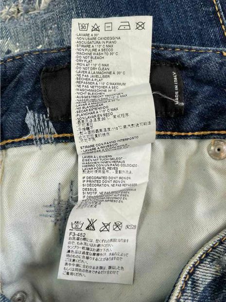 DSQUARED PAINT SPLATTER COOL GIRL CROPPED DENIM JEANS SIZE 42