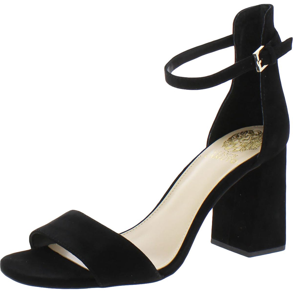 VINCE CAMUTO WINDERLY SUEDE BLACK BLOCK HEEL SANDALS SIZE 5– WEARHOUSE  CONSIGNMENT