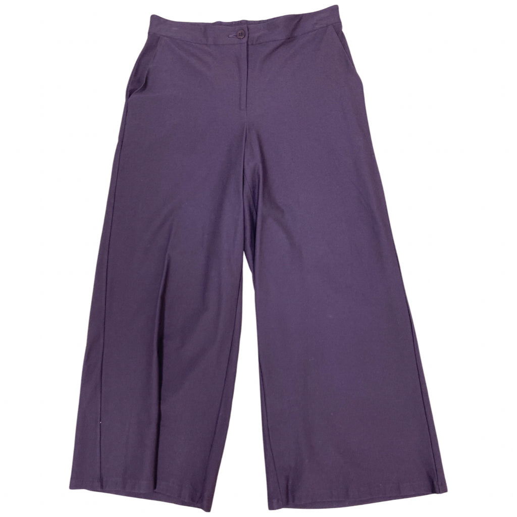 EILEEN FISHER CASSIS LIGHTWEIGHT WASHABLE STRETCH CREPE WIDE-LEG ANKLE PANT SIZE 6
