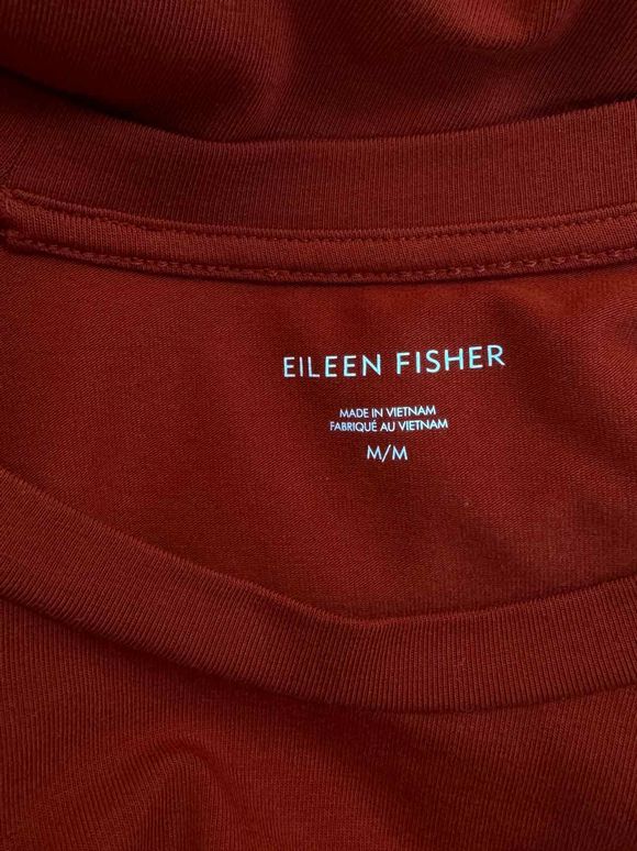 EILEEN FISHER CREW NECK RED TSHIRT DRESS SIZE M