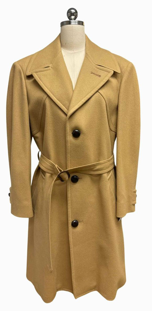 PENDLETON WOOL BELTED TRENCH TAN COAT SIZE L