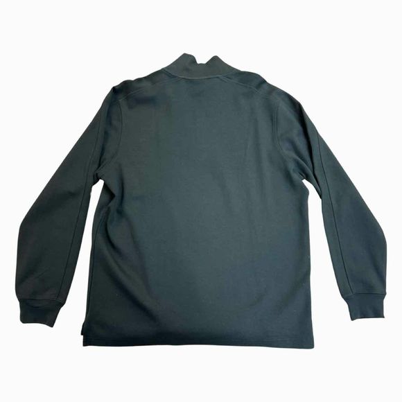 LACOSTE HEATHERED QUARTER ZIP BLACK SWEATER SIZE XXL