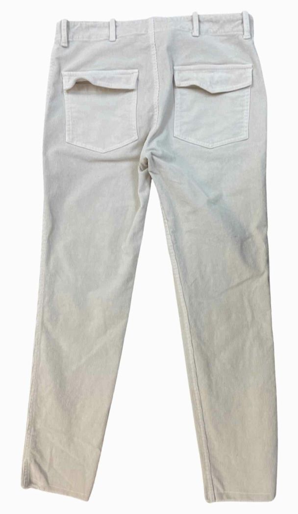 NILI LOTAN CROPPED CORDUROY CREAM PANTS SIZE 2
