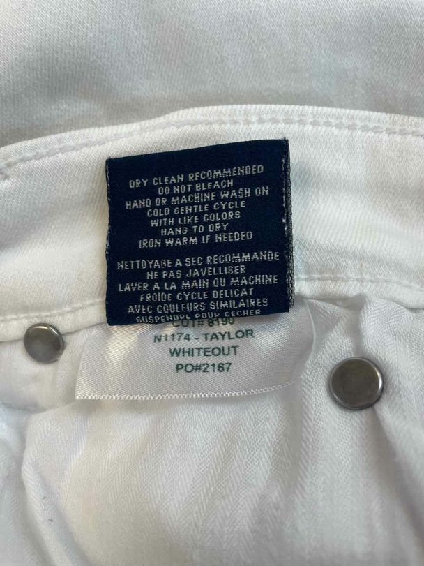 TAYLOR ULTRA HIGH FULL WHITE DENIM GRAY STRIPE JEANS SIZE 24