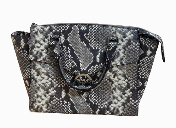 MICHAEL KORS VANNA SNAKE PRINT SATCHEL HANDBAG