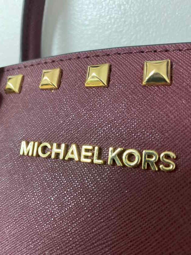 Michael Kors Studded Saffiano Leather Tote Bag