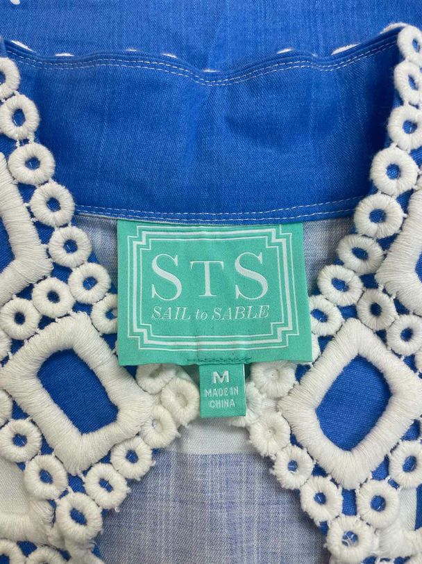 SAIL TO SABLE STRIPED SLEEVELESS CLASSIC TUNIC BLUE/WHITE DRESS SIZE M