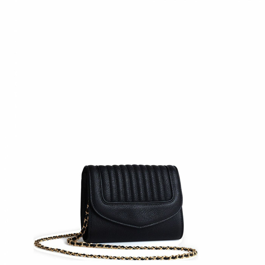 DELAGE BLACK JEANNE  PM QUILTED MINI CONVERTIBLE CROSSBODY
