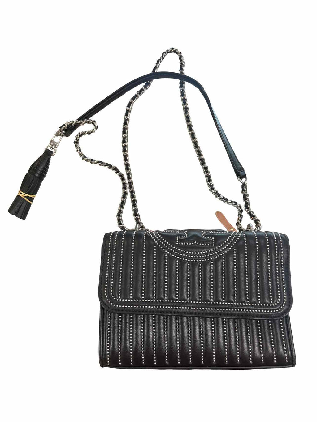 TORY BURCH MINI FLEMING STUDDED CONVERTIBLE CHAIN