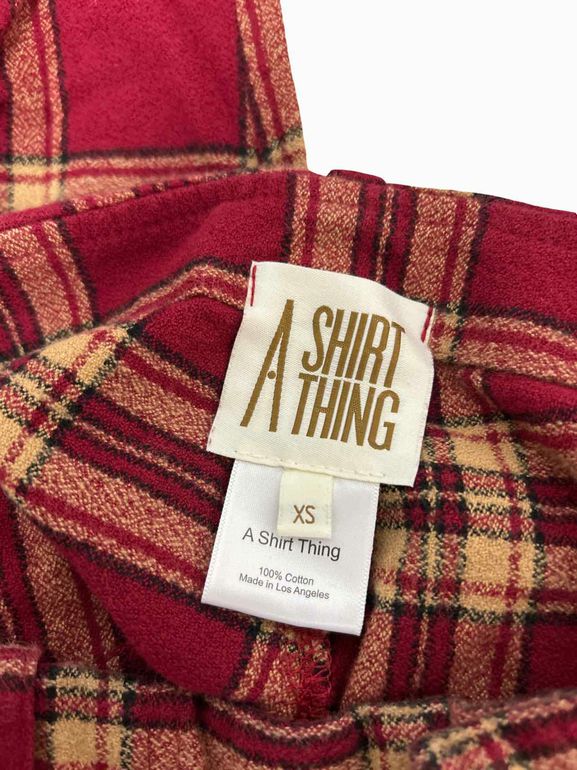 A SHIRT THING  GRIFFIN PLAID FLANNEL PANT RETAIL SIZE: XS