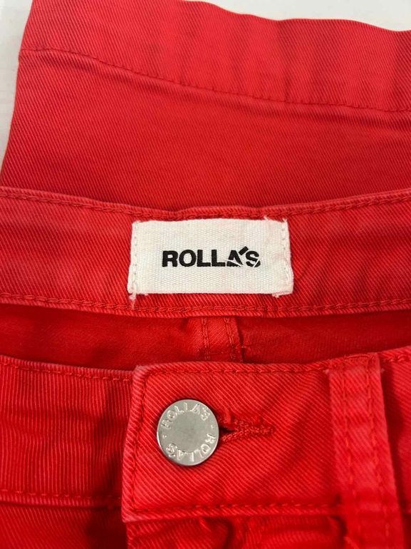 FREE PEOPLE ROLLA'S SAILOR JEAN IN BLOOD ORANGE SIZE: 28