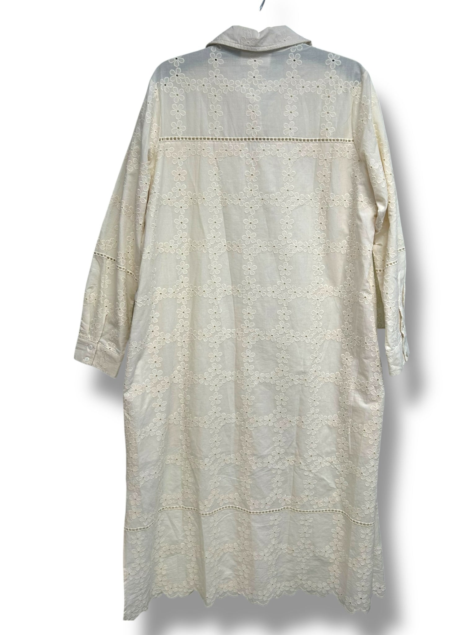 TUCKERNUCK POMANDER PLACE IVORY EYELET COTTON GRIFFIN DRESS SIZE XL