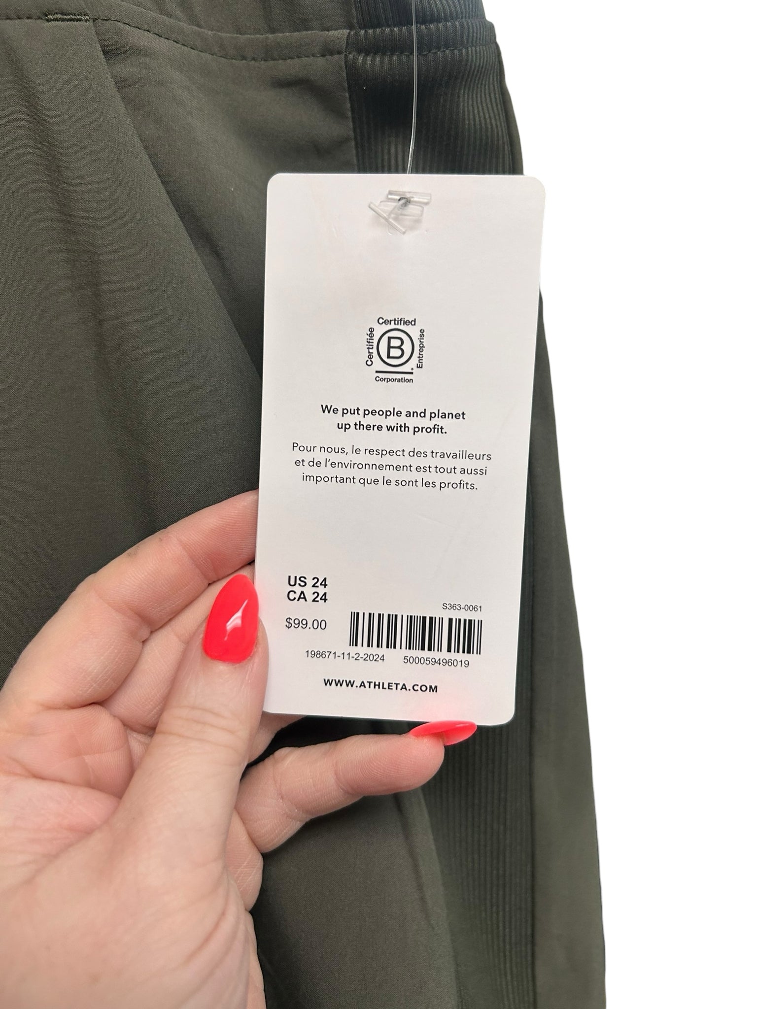 ATHLETA BROOKLYN STYLE PANT SIZE: 24