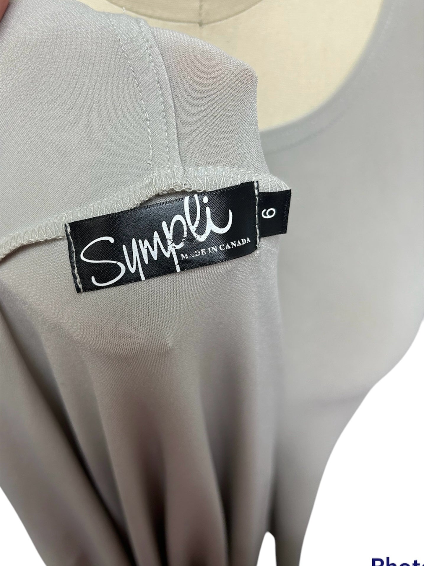 SYMPLI TAUPE FRINGE TANK CARDIGAN WRAP SET SIZE 6