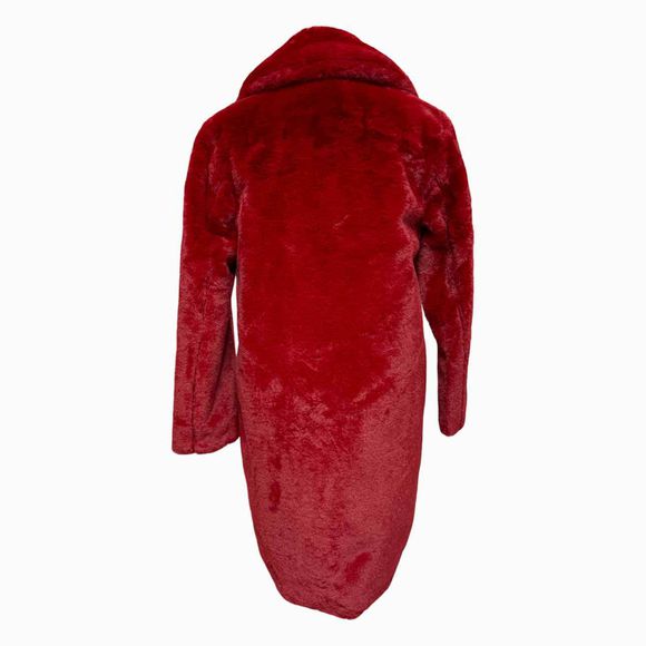 NVLT NWT! FAUX FUR JACKET IN HOLIDAY RED SIZE XS