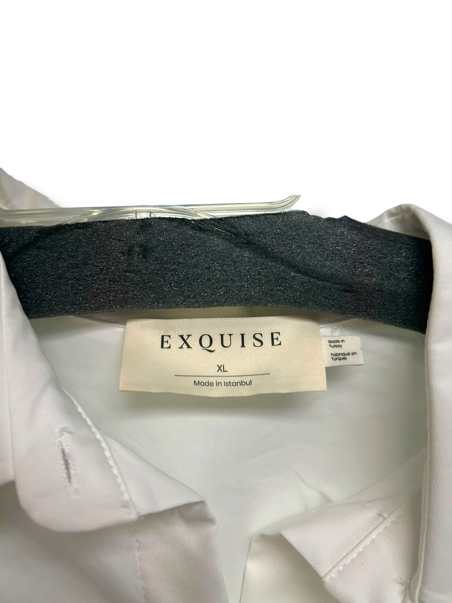 ANTHROPOLOGIE EXQUISE TOBIE PLEATED DOUBLE BUCKLE WHITE TOP SIZE XL