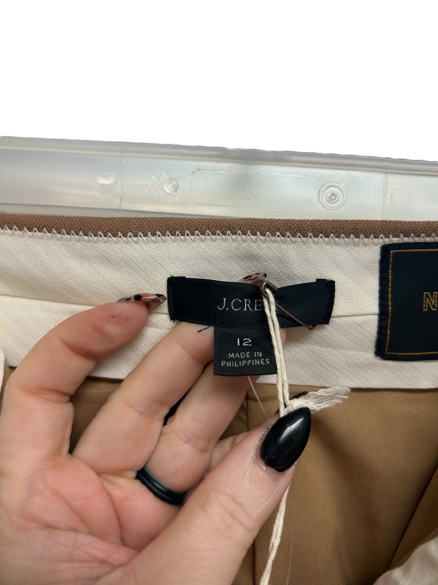 JCREW WILLA FULL LENGTH WOOL BLEND STRAIGHT LEG CAMEL PANTS SIZE 12