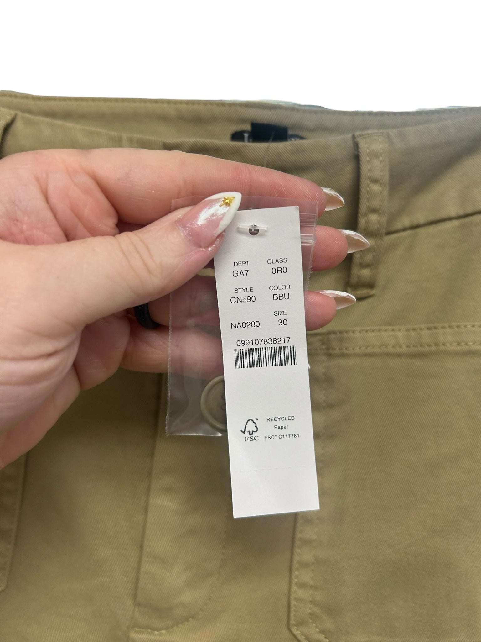 NWT J.CREW CHARLIE KICKOUT CHINO CROPPED PANTS TAN SIZE 30