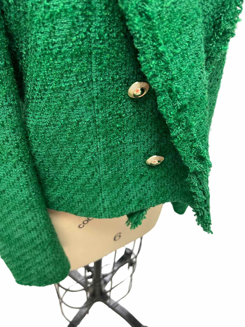 ZARA NWT TWEED CROP DOUBLE BREASTED BLAZER SIZE: XL