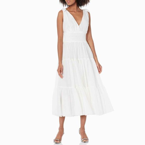 CINQ A SEPT TAMAR TIE STRAP MAXI DRESS SIZE: 8