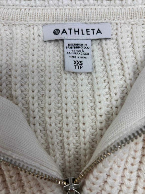 ATHLETA TUGGA FULL ZIP SWEATER SIZE: XXS