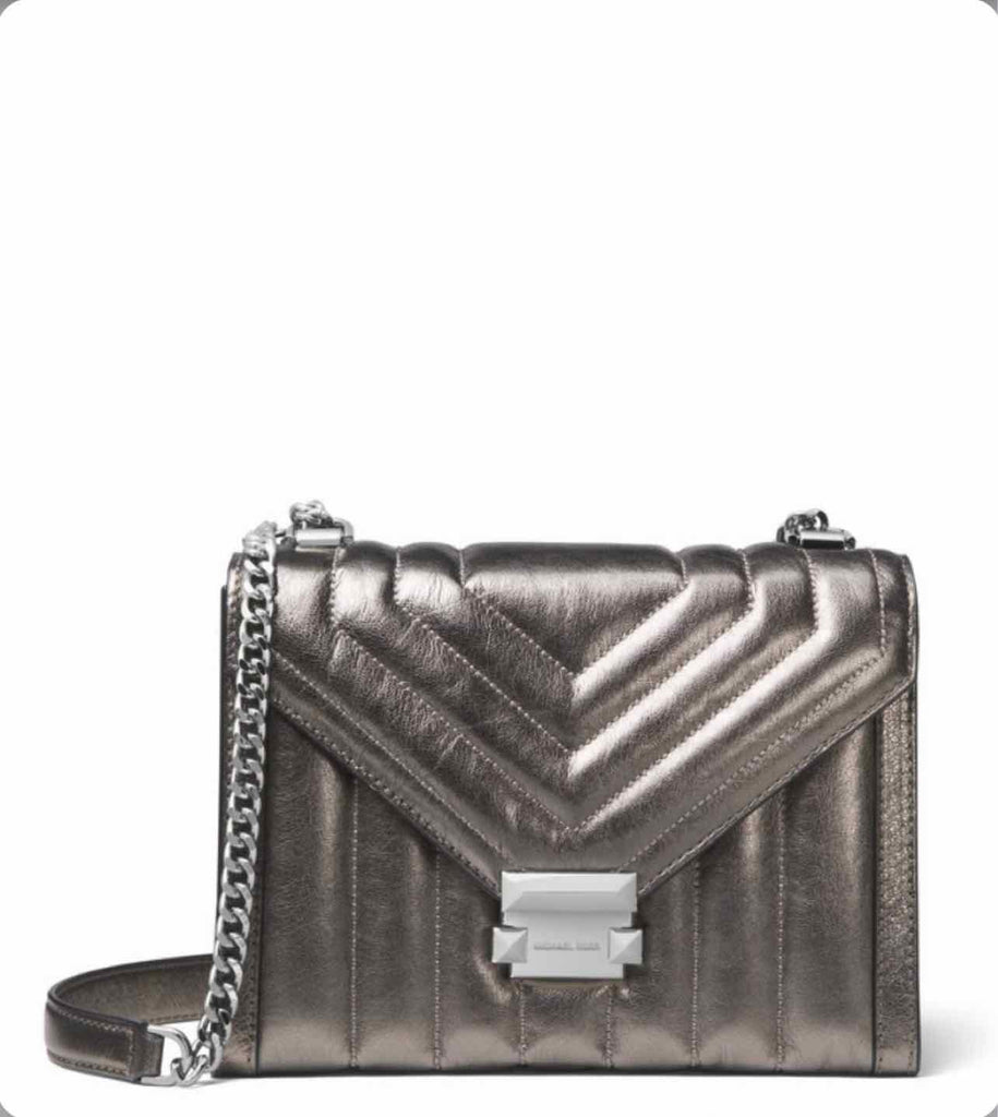 MICHAEL KORS WHITNEY MEDIUM LINEAR QUILTED CONVERTIBLE CROSSBODY