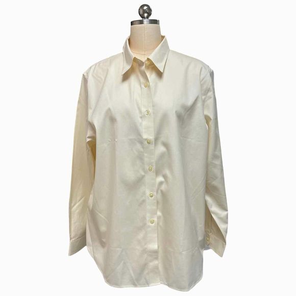 ORVIS COTTON LS CREAM BUTTON DOWN SIZE 18